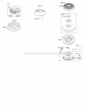 Flywheel Diagram and Parts List for 31Q777-0036-E1  Briggs and Stratton Engine